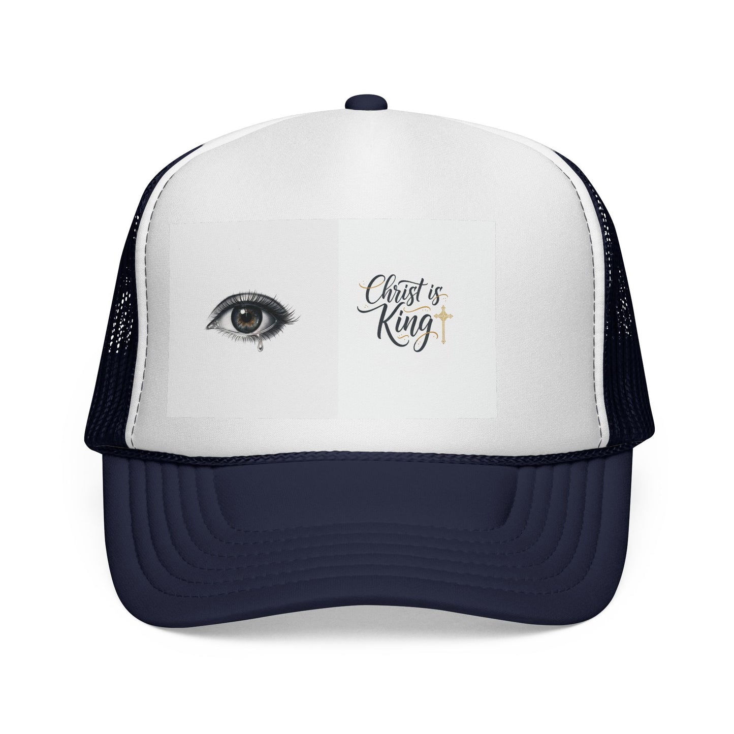 Trucker Cap — "Christ is King" Eye Graphic Christian Hat
