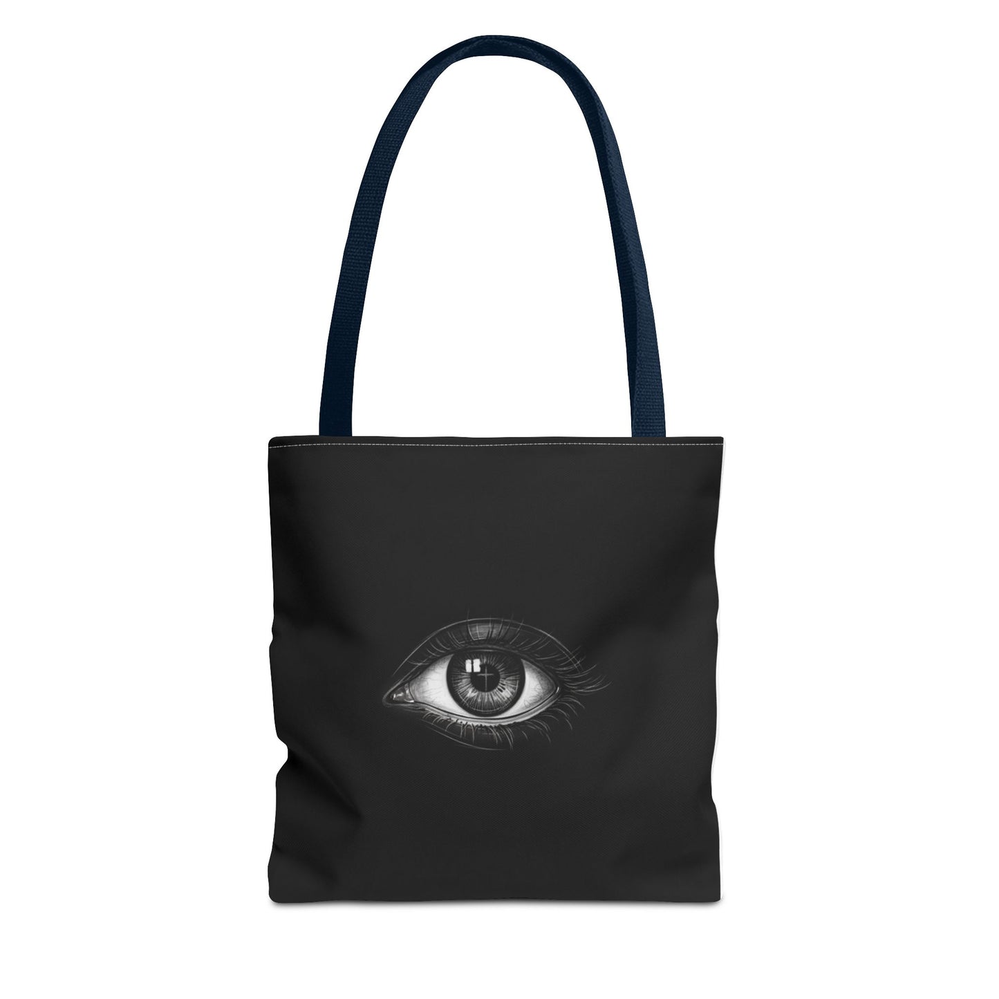 Mystic Eye Tote Bag — Black All-Over Print Gothic Fashion Tote
