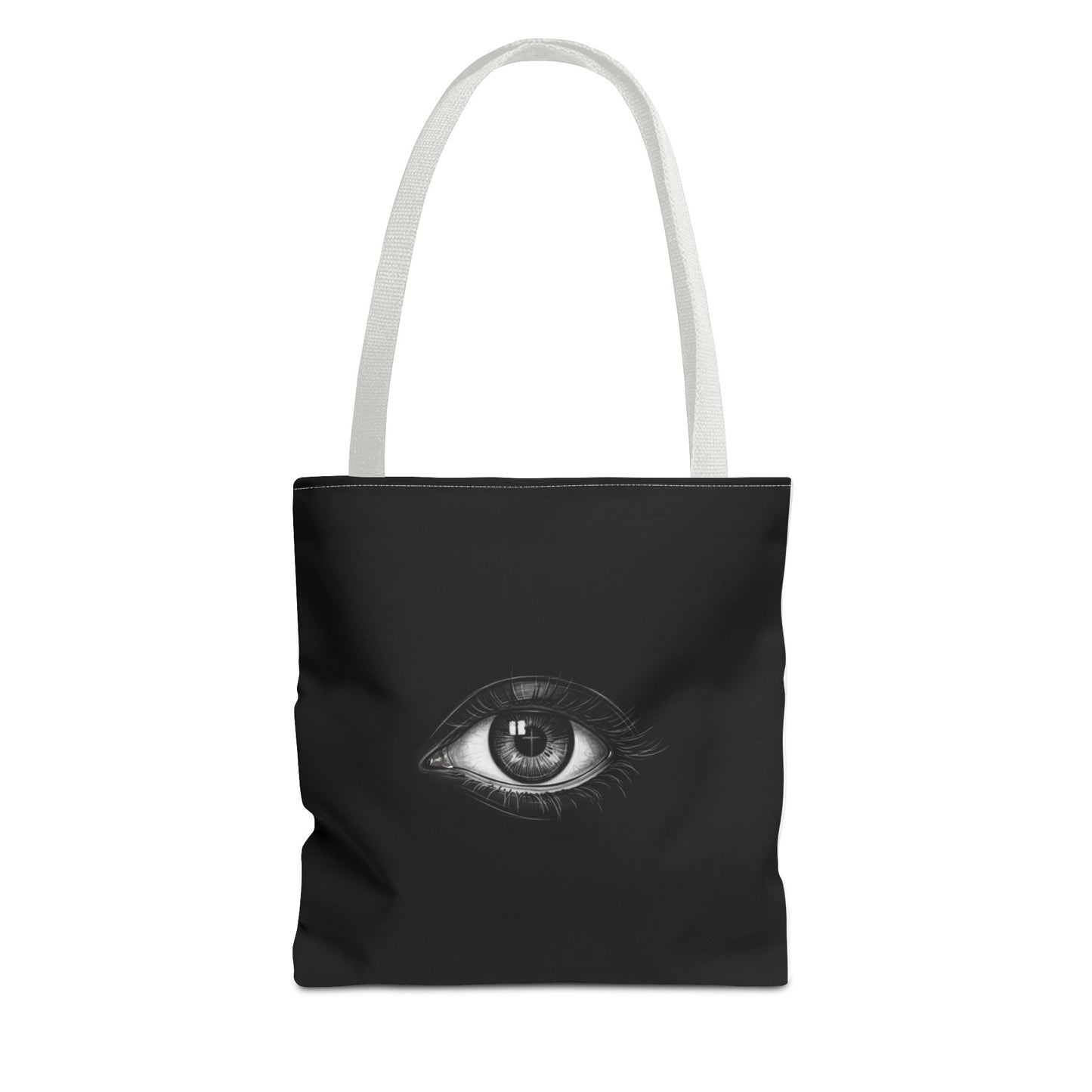 Mystic Eye Tote Bag — Black All-Over Print Gothic Fashion Tote