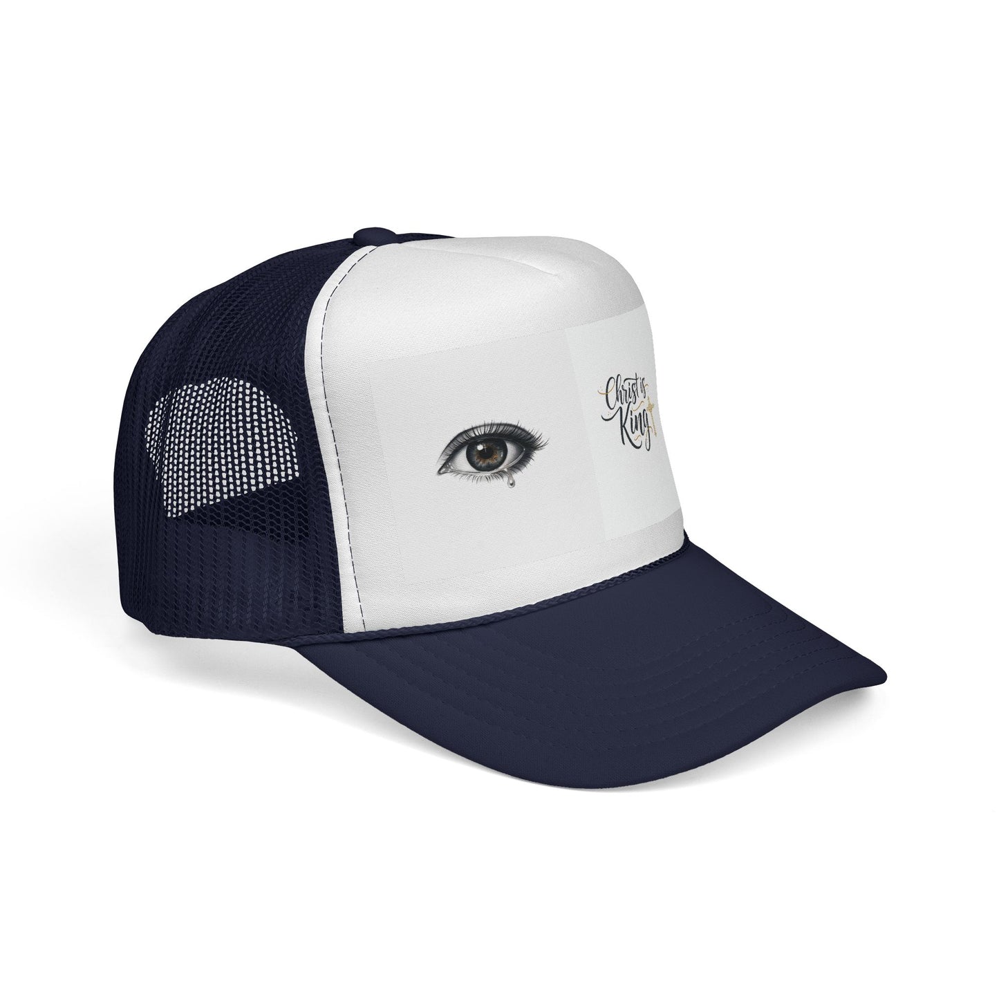 Trucker Cap — "Christ is King" Eye Graphic Christian Hat