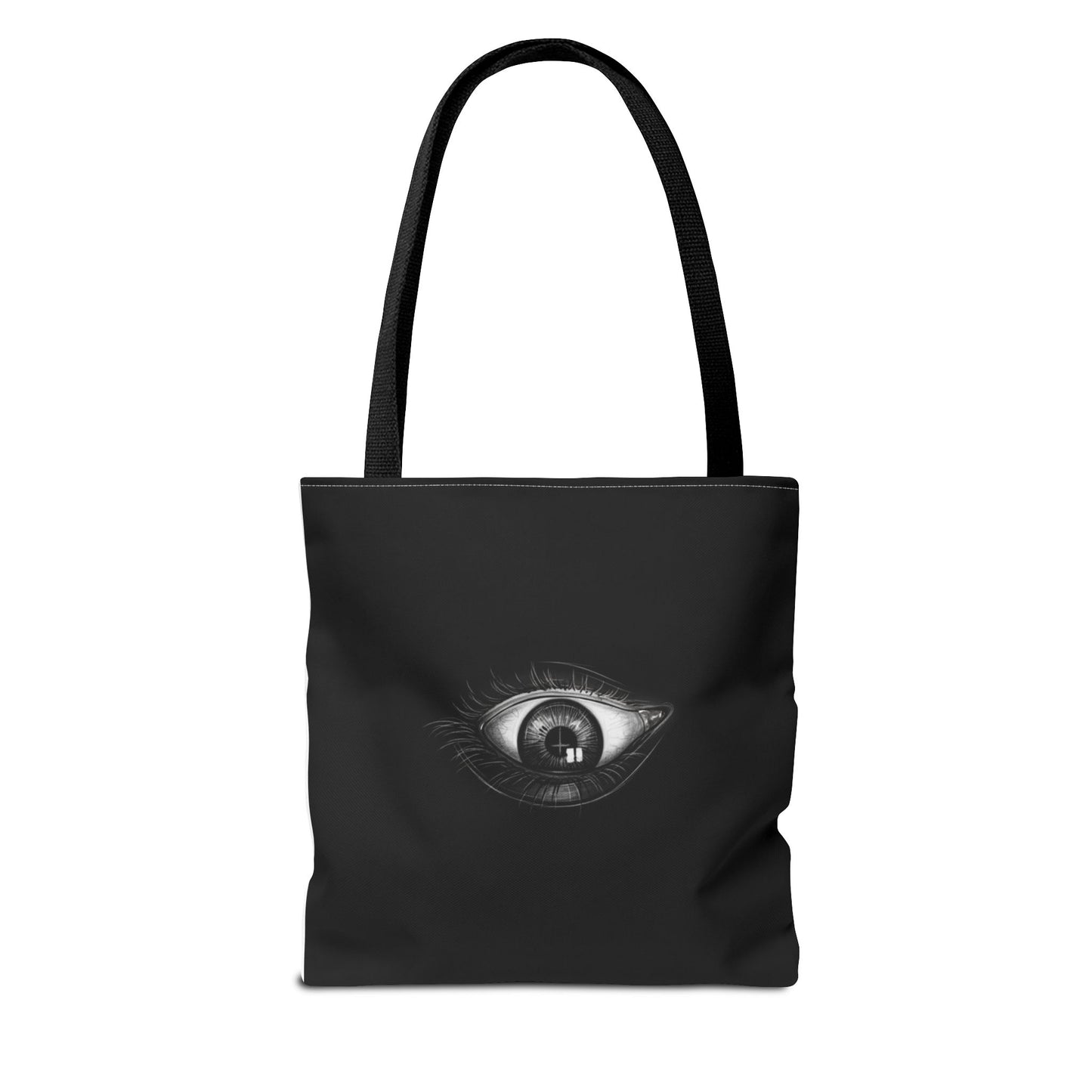 Mystic Eye Tote Bag — Black All-Over Print Gothic Fashion Tote