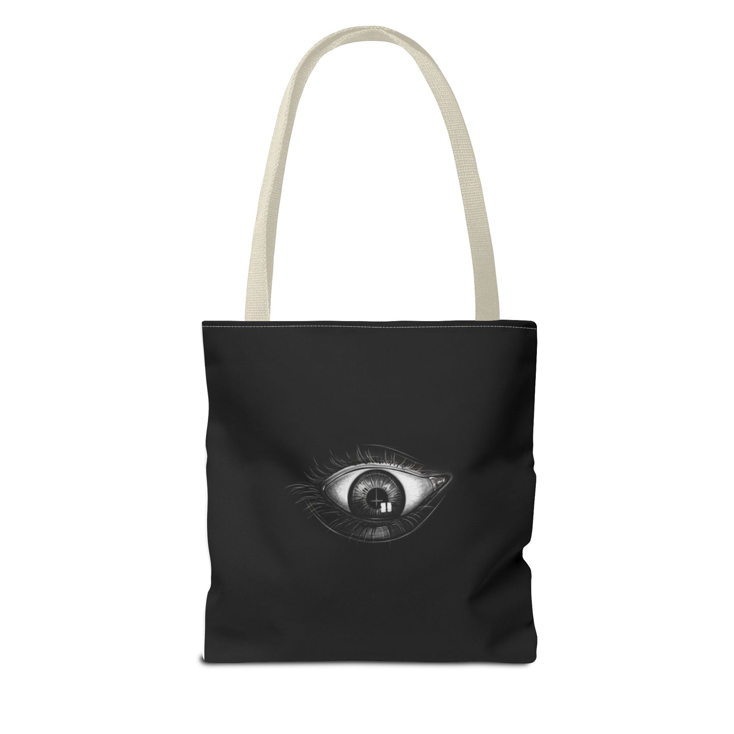 Mystic Eye Tote Bag — Black All-Over Print Gothic Fashion Tote