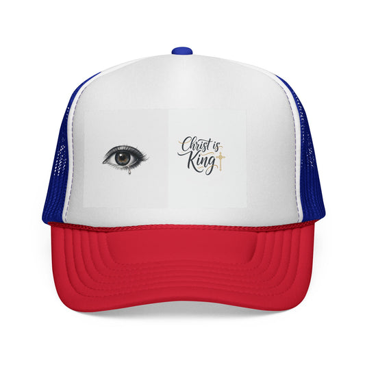Trucker Cap — "Christ is King" Eye Graphic Christian Hat