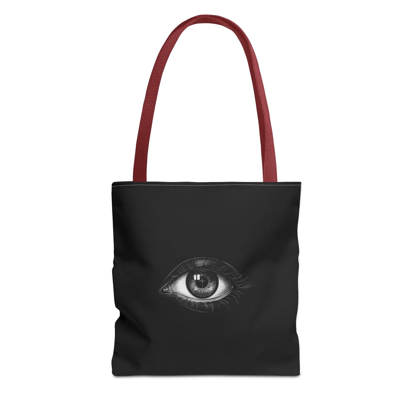 Mystic Eye Tote Bag — Black All-Over Print Gothic Fashion Tote
