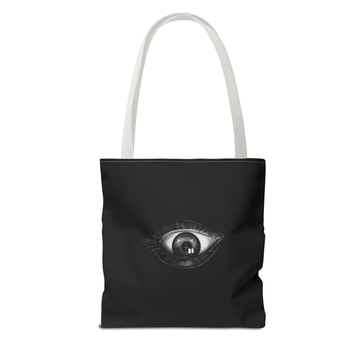 Mystic Eye Tote Bag — Black All-Over Print Gothic Fashion Tote