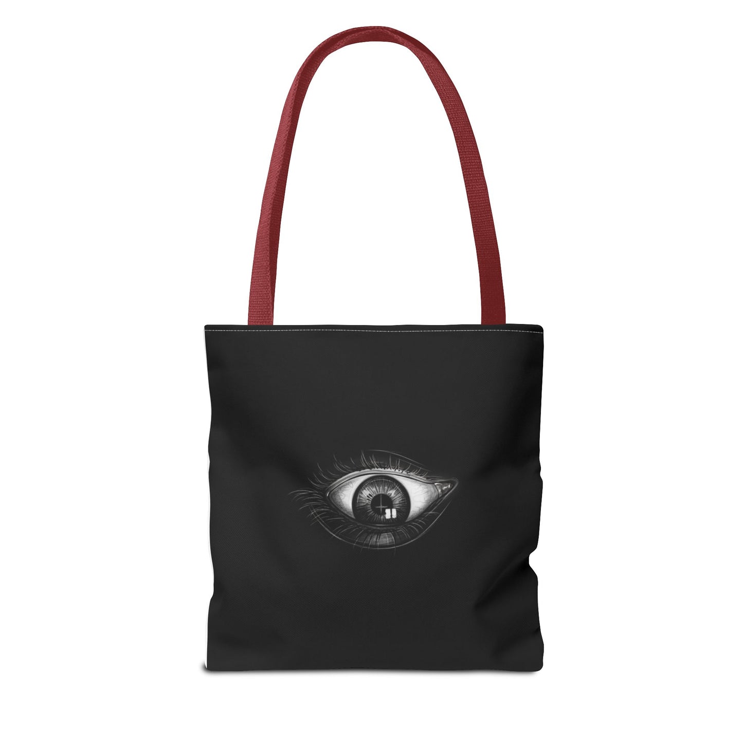 Mystic Eye Tote Bag — Black All-Over Print Gothic Fashion Tote