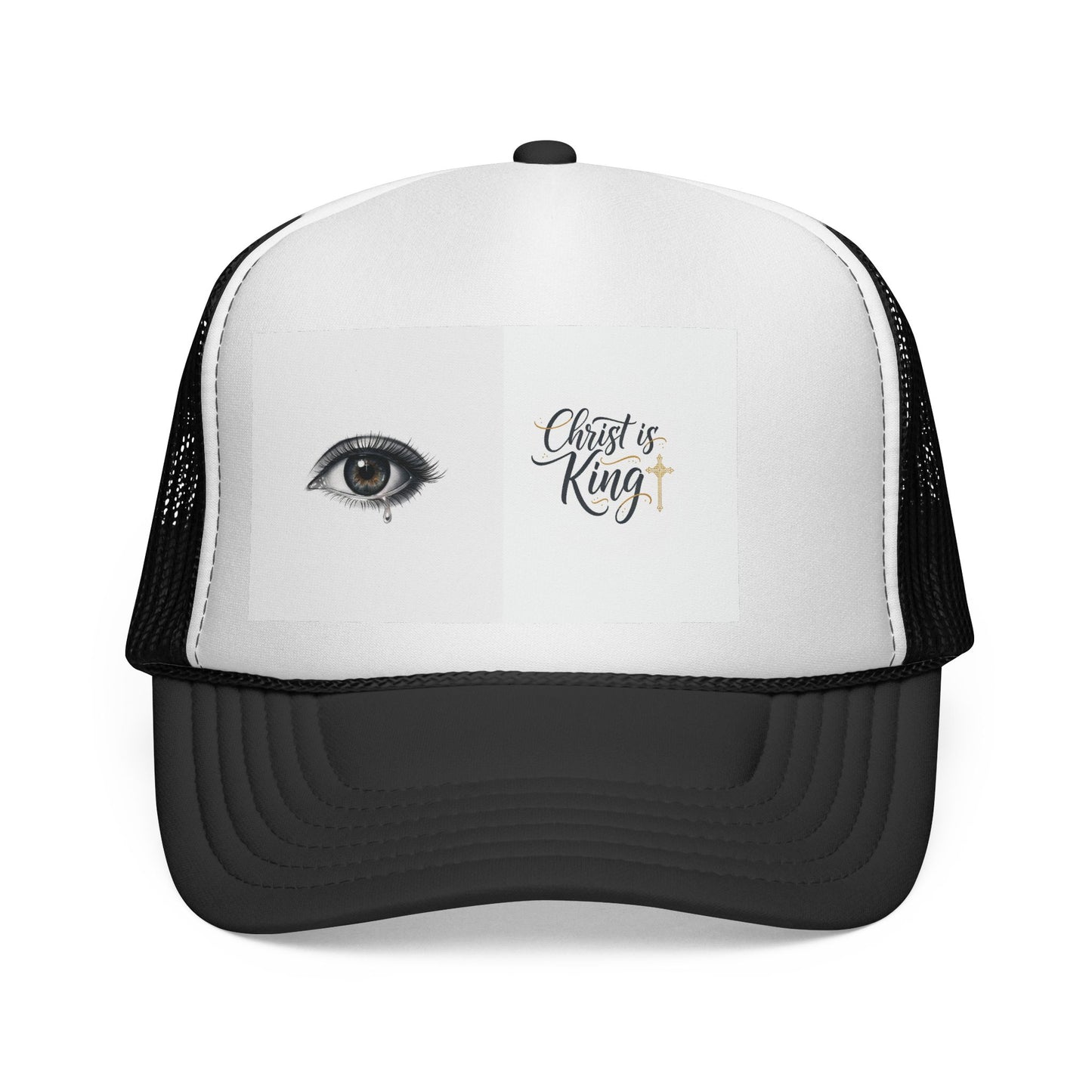 Trucker Cap — "Christ is King" Eye Graphic Christian Hat