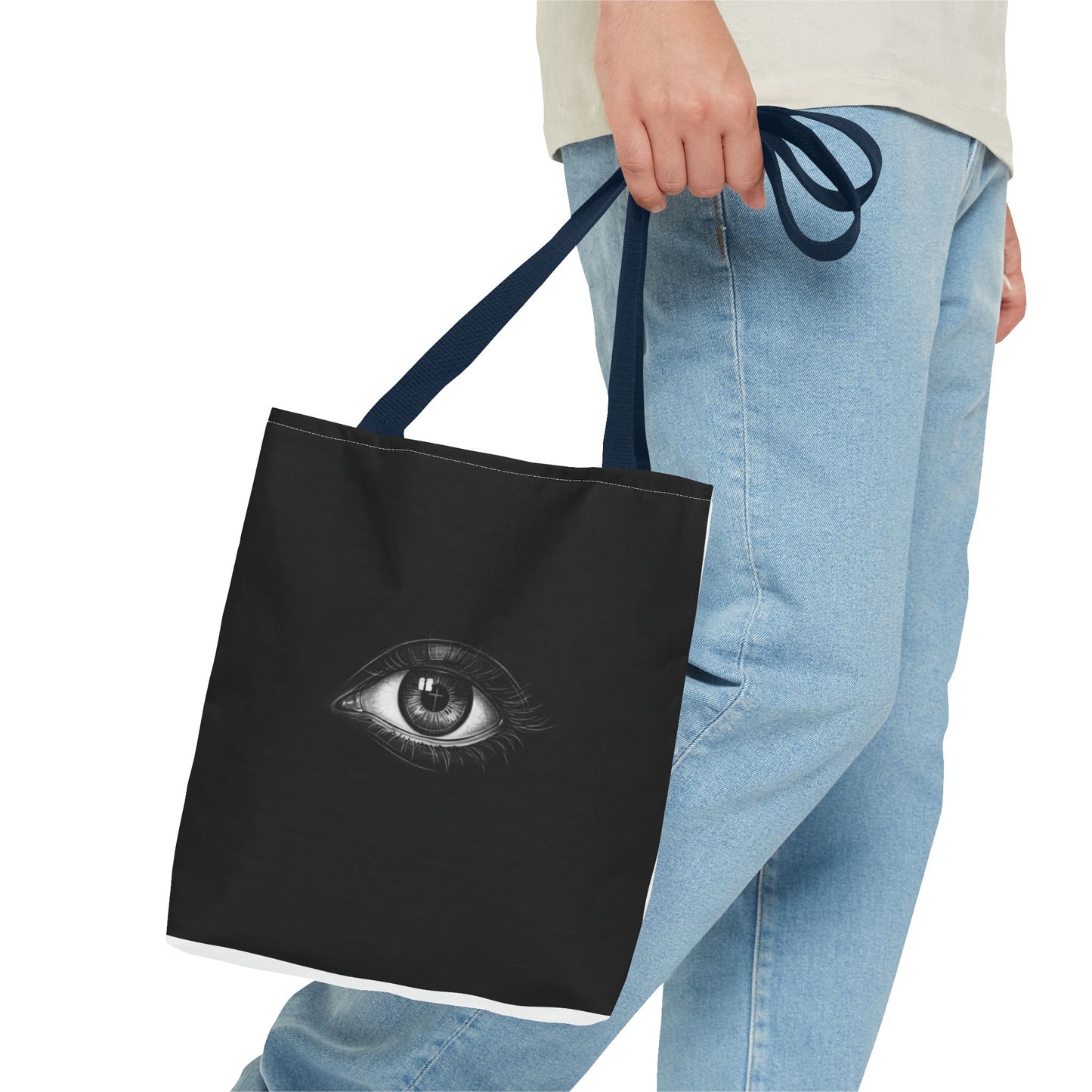 Mystic Eye Tote Bag — Black All-Over Print Gothic Fashion Tote